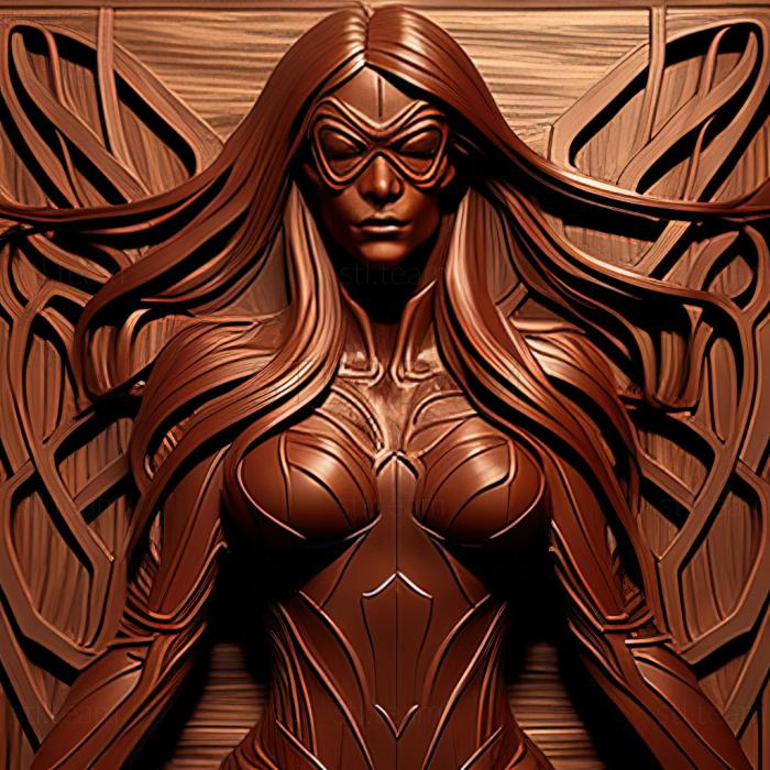 3D модель St Жінка-павук Всесвіт Marvel (STL)